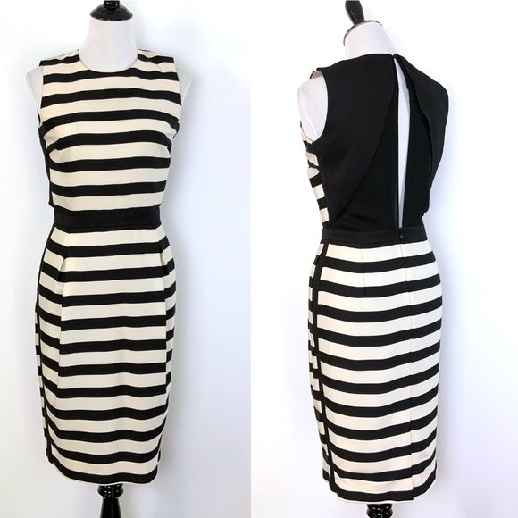 By Malene Birger Lillian Striped Pleated Sleeveless Dress Small - Picture 2 of 16